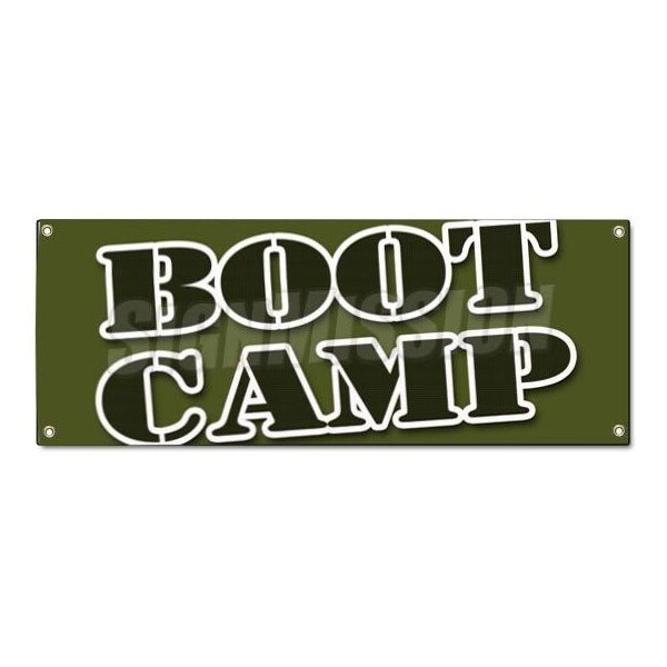 Signmission BOOT CAMP BANNER SIGN fitness run trainer weights gym sports extreme B-Boot Camp - main